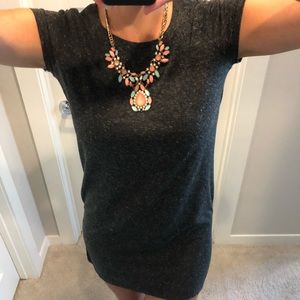 H&M dark heather grey t shirt dress